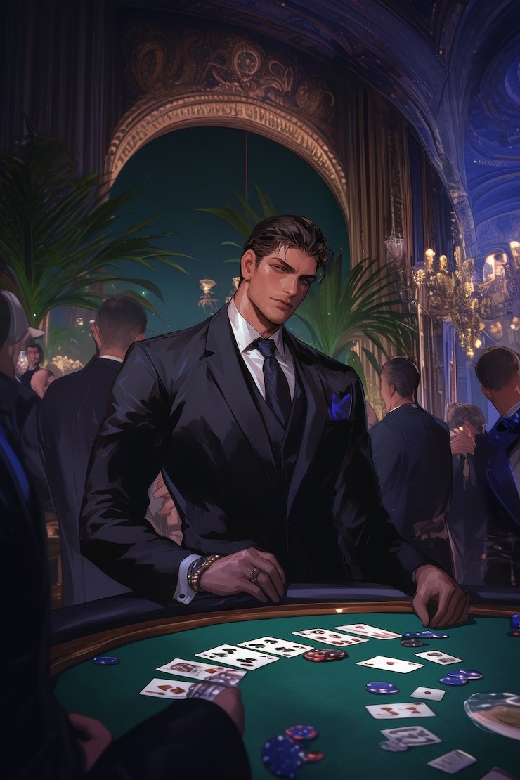 Tampilan chip taruhan dan opsi bertaruh di meja Pretty Gaming